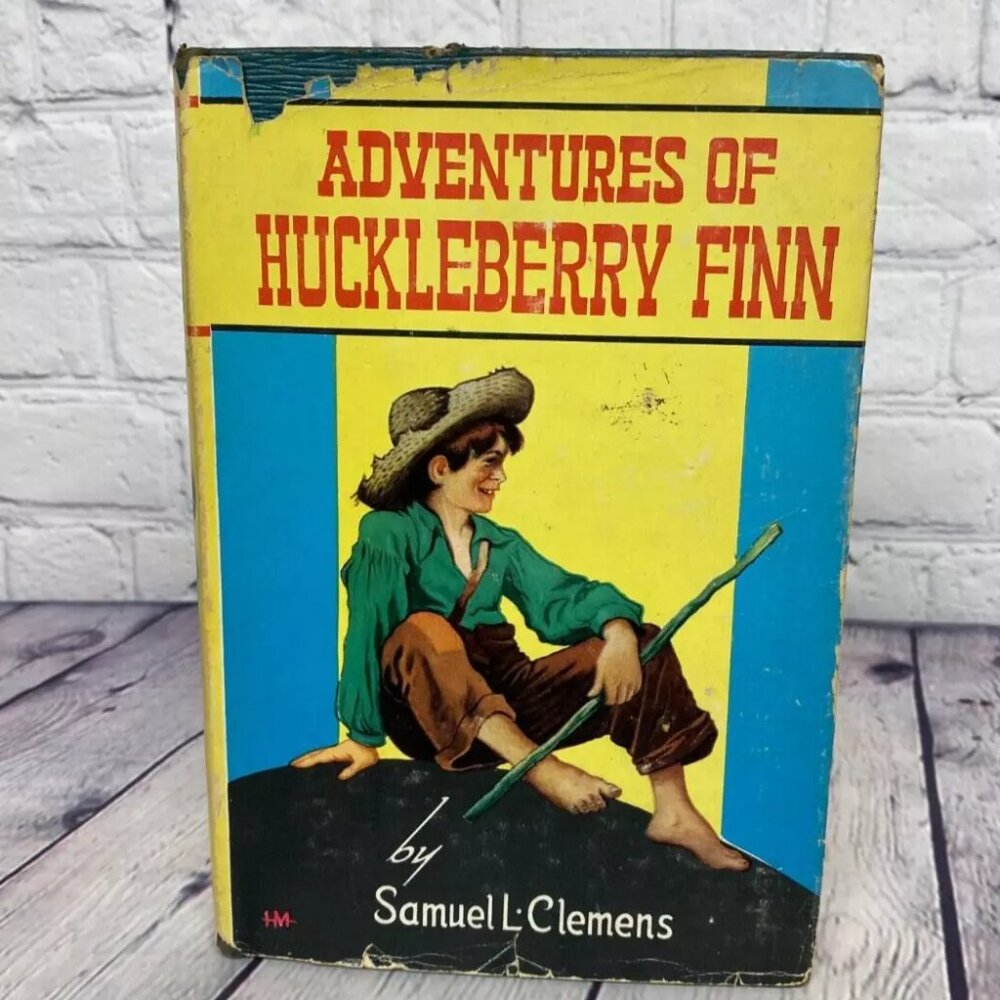 Adventures of Huckleberry Finn by Samuel L. Clemens Mark Twain Book 1941 Vintage